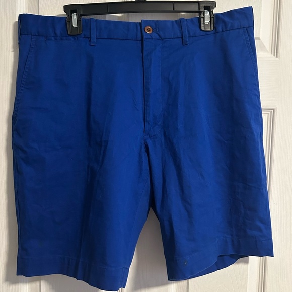 Polo by Ralph Lauren Blue Flat Front Shorts Classic Design - Picture 1 of 4